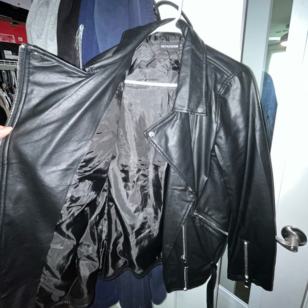 Black PLT leather jacket